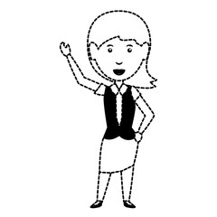 cartoon businesswoman icon
