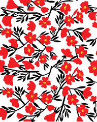 Цветок красный черный