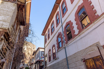Fototapeta na wymiar Traditional, old and historical Anatolia houses in Mudurnu