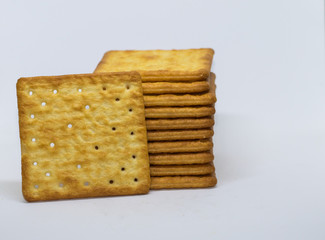 biscuits in white background
