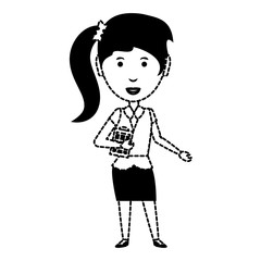 cartoon businesswoman icon