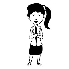 cartoon businesswoman icon