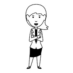cartoon businesswoman icon