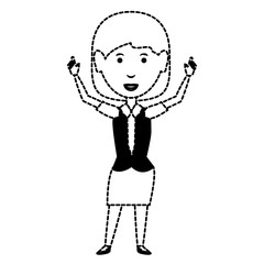cartoon businesswoman icon