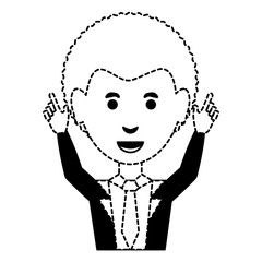 cartoon businessman icon