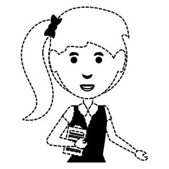 Fototapeta premium cartoon businesswoman icon