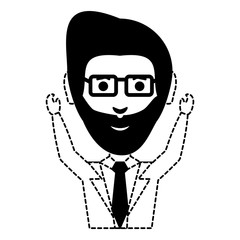 Cartoon businessman icon