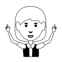 cartoon businesswoman icon