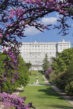 Campo del Moro Park, Royal Palace (Palacio Real), Madrid, Spain