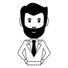 cartoon businessman icon