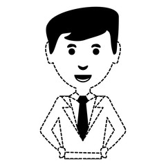 cartoon businessman icon