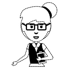 cartoon businesswoman icon