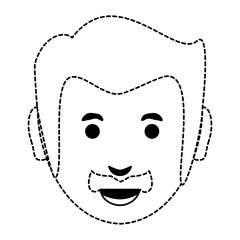 cartoon man face icon