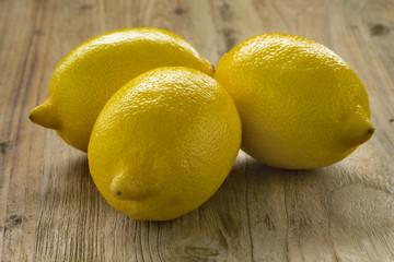  Three whole fresh lemons