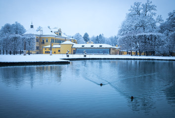 Schloss Hellbrunn im Winter, Salzburg