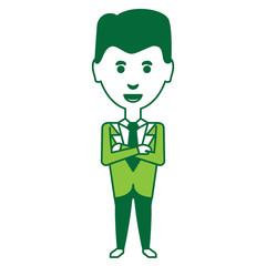 cartoon businessman icon