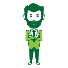 cartoon businessman icon