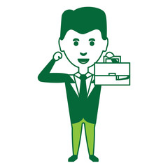 Cartoon businessman icon
