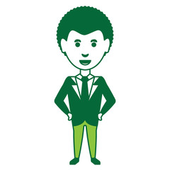 cartoon businessman icon