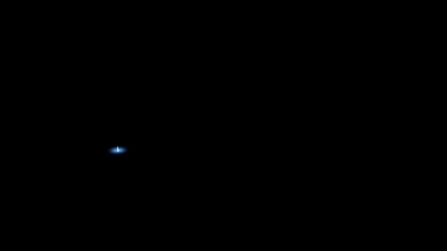 Glowing energy trail - lighting track - motion graphics element. Intro. Black background. Copy space.