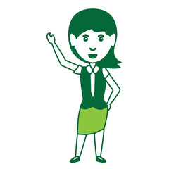 cartoon businesswoman icon