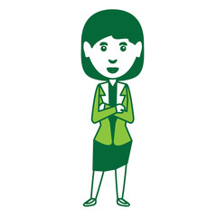 cartoon businesswoman icon