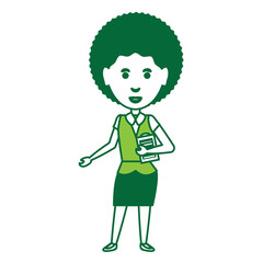 cartoon businesswoman icon