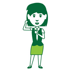 cartoon businesswoman icon