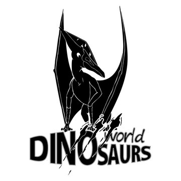 Logo World of Dinosaurs. Vector illustration.