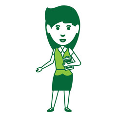 cartoon businesswoman icon
