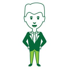 cartoon businessman icon