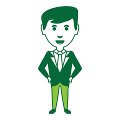cartoon businessman icon