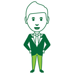 cartoon businessman icon