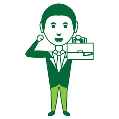 Cartoon businessman icon