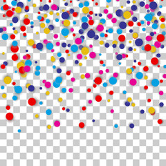 Bright colorful vector confetti background