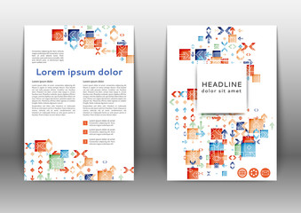 Abstract colored brochure