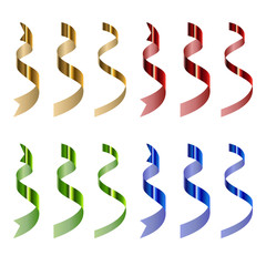 ribbons set vector