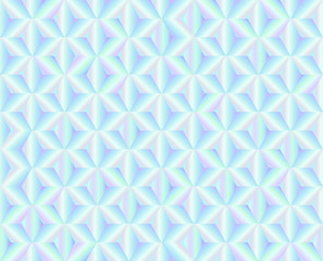 Fototapeta premium Seamless holographic abstract pattern. Geometric print composed of rhombuses and polygons. Hologram background.