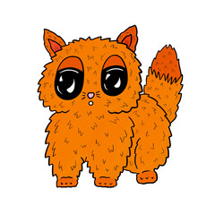 Cute Cat Kitten Cartoon Illustraion