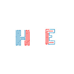 Letter H, Letter E Technology Logo Design