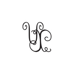 Handwritten monogram VX icon