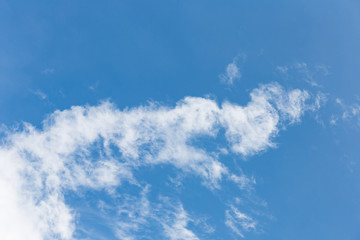 Cloud on the blue sky.
