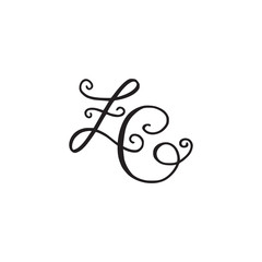 Handwritten monogram ZC icon