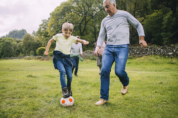 Playing Football With Grandad
