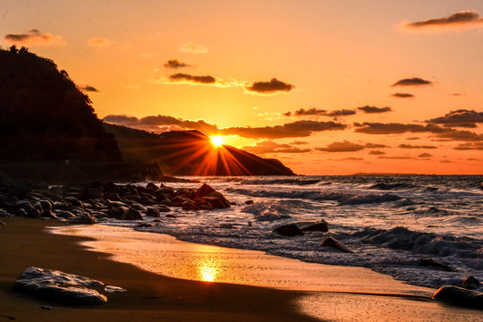 Japan Hukuoka Itoshima city Sunset (二見ヶ浦海岸）