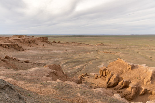 Flaming cliffs, Bajanzag, South Gobi province, Mongolia