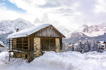 Little house in Dolomites