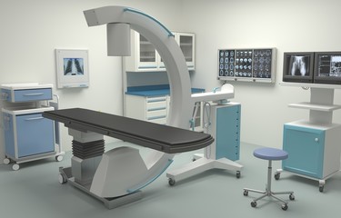 X-ray scanner room hospital room - obrazy, fototapety, plakaty