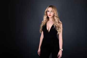 Naklejka premium Beautiful woman with perfect fresh clean skin
