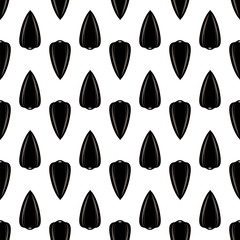 Sunflower Ripe Black Seed Seamless Pattern